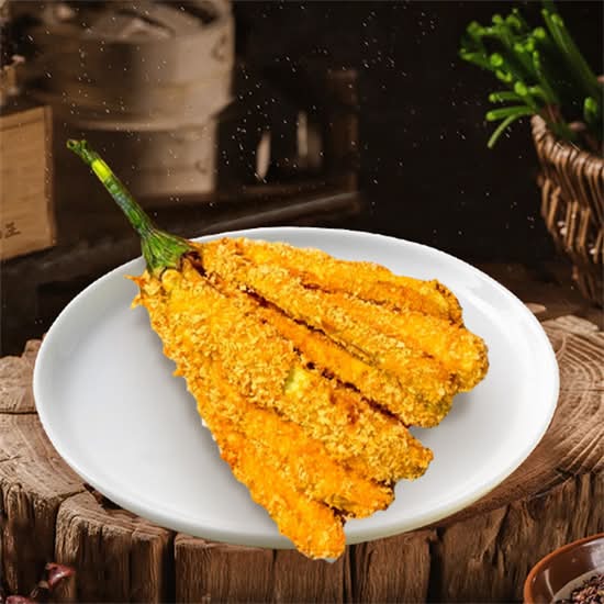 劈腿茄子 Deep Fried Eggplant in Strip